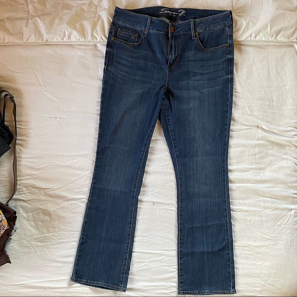 Seven brand boot cut jeans.